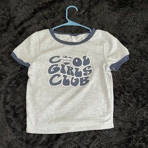 Cute “Cool Girls Club” Baseball tee